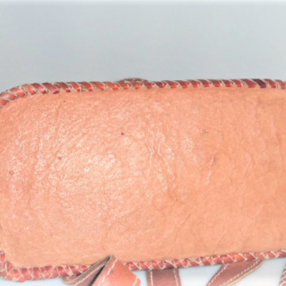 Handmade Tooled LEATHER BACKPACK Vintage Backpack Hand Stiched Cowhide Flower - Picture 8 of 8